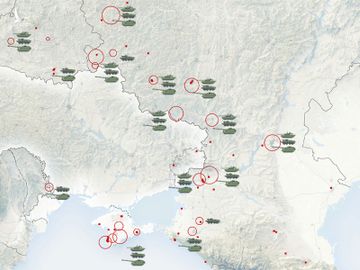 Ba hướng binh lực Nga quanh Ukraine. Nhấn vào để xem chi tiết.