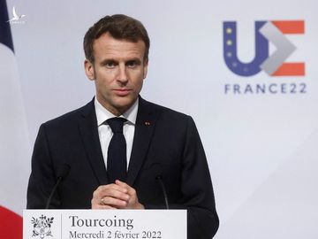 Tổng thống Emmanuel Macron tại một sự kiện ở Pháp hôm 2/2. Ảnh: AFP.