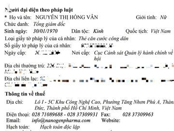 Ông Hồ Nhân đã chuyển vị trí Tổng Giám đốc của Nanogen cho vợ - 3