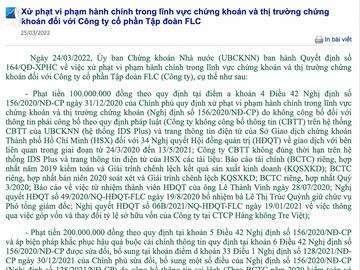 FLC của ông Trịnh Văn Quyết bị xử phạt 495 triệu đồng - 1