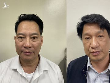 Hai phó tổng giám đốc Tân Hoàng Minh Trần Hồng Sơn (trái) và Nguyễn Mạnh Hùng. 