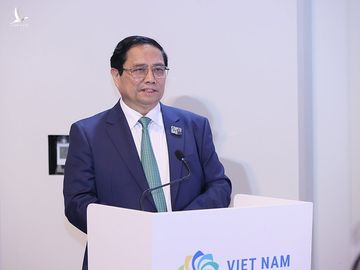 Thủ tướng Phạm Minh Chính phát biểu tại sự kiện “Huy động tài chính thực hiện cam kết của Việt Nam về biến đổi khí hậu”