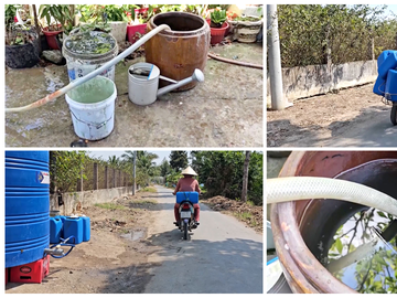 Người dân ở đồng bằng sông Cửu Long đang phải đối mặt với tình trạng thiếu nước ngọt trầm trọng.