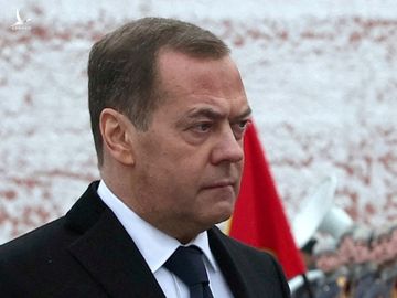 Phó chủ tịch Hội đồng An ninh Quốc gia Nga Dmitry Medvedev tại Moskva ngày 23/2.