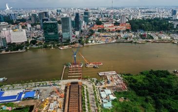 Cầu Thủ Thiêm 2 sau hơn 4 năm khởi công vẫn ì ạch