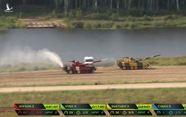 Bất chấp hỏng xe, Việt Nam vẫn vào bán kết Tank Biathlon