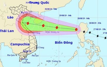 Bão Podul giật cấp vào Biển Đông, sức gió 60-75 km/h