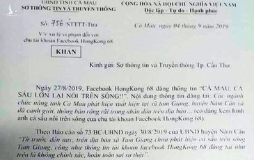 Cà Mau đề nghị xử lý trang Facebook tung tin cá sấu nổi trên sông