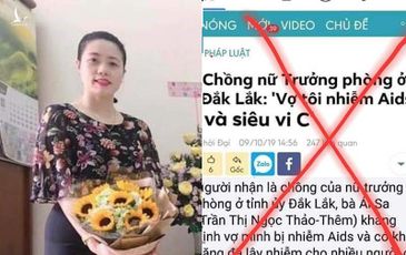 Sự thật thông tin nữ trưởng phòng ở Đắk Lắk nhiễm HIV