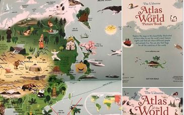 Lại chiếc lưỡi bò trên sách “Atlas of the world picture book”