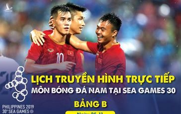 Lịch trực tiếp U22 Việt Nam và các đội ở bảng B SEA Games 2019