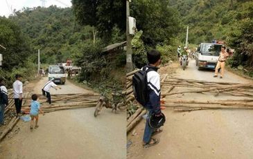 Dân mang cây củi chặn CSGT ‘đòi’ lại xe vi phạm