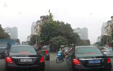 Xe Mercedes ‘hô biến’ biển trắng sang biển xanh trong tích tắc trên phố Hà Nội