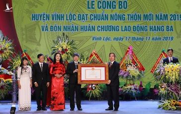 Huyện Vĩnh Lộc về đích nông thôn mới ‘ngoài kế hoạch’