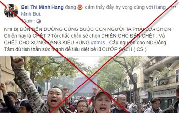 Nhìn nhận việc những nhà dân chủ ủng hộ hành động chống đối tại Đồng Tâm