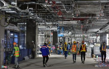 Toàn cảnh ga ngầm metro đang hoàn thiện ở TP.HCM