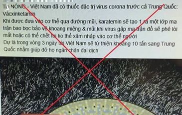 Triệu tập người tung tin dùng ma túy để trị virus corona