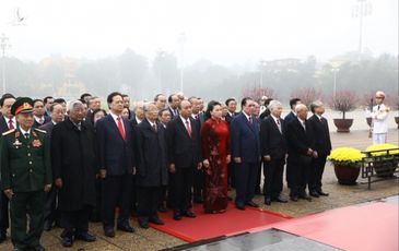 Lãnh đạo Đảng, Nhà nước vào Lăng viếng Chủ tịch Hồ Chí Minh, tưởng niệm các Anh hùng liệt sỹ