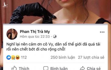 Nữ diễn viên bị ‘ném đá’ vì ‘cảm ơn cô Vy để dân số thế giới chết bớt’