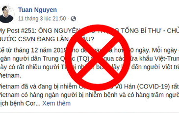 Tuan Nguyen nhận kết cục bẽ mặt khi xuyên tạc lãnh đạo Nhà nước