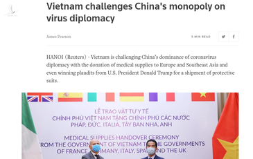 REUTERS: Việt Nam vượt xa Trung Quốc trong vấn đề hỗ trợ nhân đạo