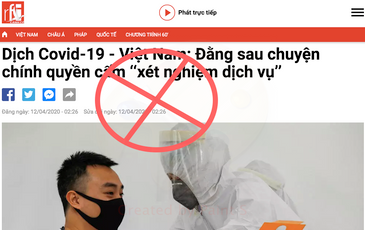 RFI Tiếng Việt – Trang website cố tình bẻ cong sự thật về tình hình dịch Covid-19 tại Việt Nam