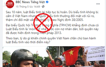 Vạch trần hoạt động xuyên tạc việc ban hành Luật Biểu tình để chống phá