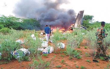 Máy bay chở hàng viện trợ COVID-19 rơi ở Somalia