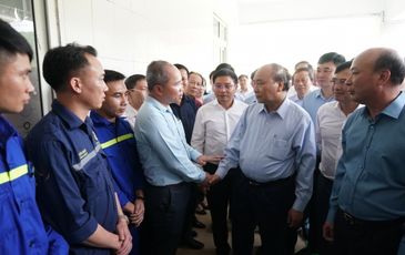 Chùm ảnh: Thủ tướng thăm công nhân mỏ Hà Lầm, Quảng Ninh