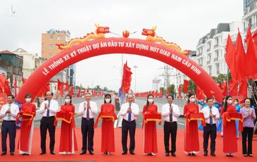 Thủ tướng dự Lễ thông xe kỹ thuật Dự án nút giao Nam Cầu Bính, Hải Phòng