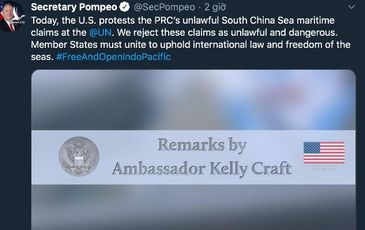 Lần đầu tiên trong lịch sử: Mỹ yêu cầu thế giới chống lại Trung Quốc tại Biển Đông