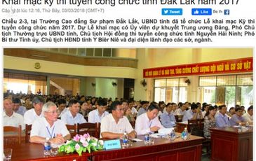 Phát hiện nhiều bài bị sửa điểm trong kỳ thi tuyển công chức tỉnh Đắk Lắc