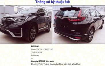 Rò rỉ hình ảnh Honda CR-V 2020 lắp ráp tại Việt Nam