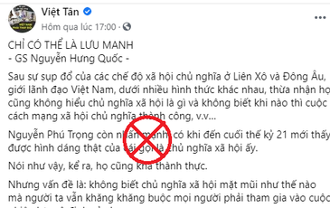 Nhận diện và đấu tranh với luận điệu xuyên tạc mục tiêu chủ nghĩa xã hội