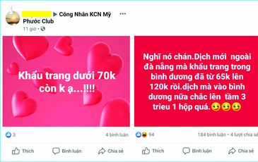 Giá khẩu trang lại tăng nhanh hơn giá vàng