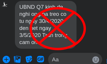 Phạt 15 triệu đồng với kẻ giả danh UBND quận phát tin nhắn yêu cầu người dân ‘treo co’ từ 30/4-3/5