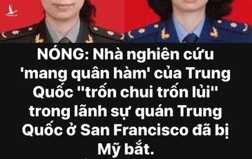 “Gián điệp” của quân đội Trung Quốc bị bắt khi “cố thủ” tại Lãnh sự quán San Francisco