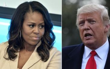 TT Trump tức giận đáp trả bà Obama: ‘Nhờ chồng bà tôi mới ở đây’