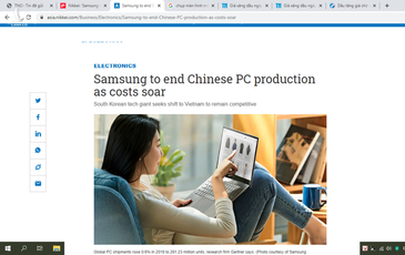 Samsung dời nhà máy cuối cùng từ Trung Quốc sang Việt Nam
