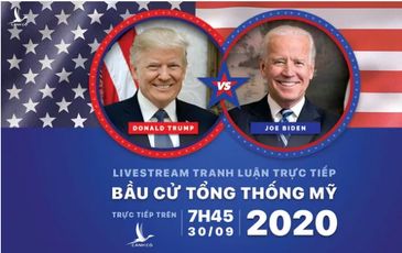 Đón xem Tranh luận trực tiếp Donald Trump và Joe Biden bầu cử Tổng thống Mỹ 2020 (7h45 ngày 30/9)