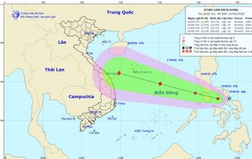 Áp thấp nhiệt đới gần Biển Đông có khả năng mạnh thành bão