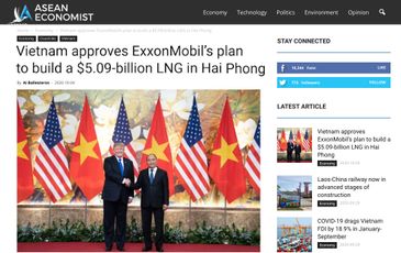 AseanEconomist: Việt Nam duyệt xây nhà máy điện khí LNG 5 tỷ USD của ExxonMobil tại Hải Phòng