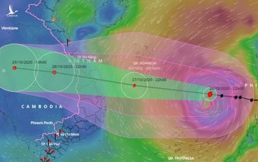 Ứng phó bão số 9 với cảnh báo đỏ, rủi ro rất lớn