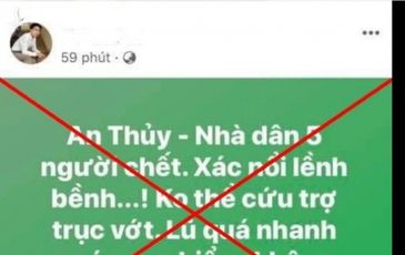 Hai người bị xử phạt vì đăng tin sai sự thật về lũ lụt trên mạng xã hội