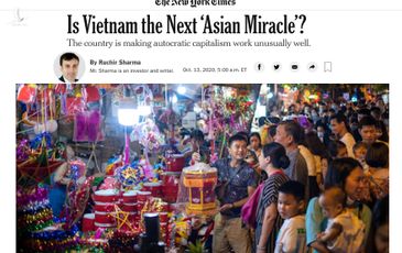 New York Times: Việt Nam có phải là ‘Kỳ tích châu Á’ tiếp theo?