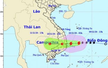 Bão số 12 mạnh lên, lao nhanh về phía Bình Định – Ninh Thuận