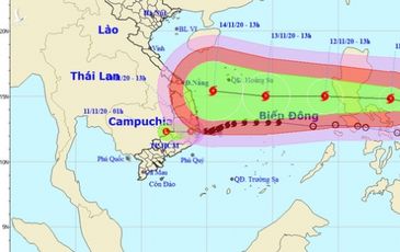 Bão Vamco sắp vào Biển Đông, hướng thẳng miền Trung