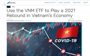 NASDAQ khuyên đầu tư vào Việt Nam để tận dụng phục hồi kinh tế trong năm 2021