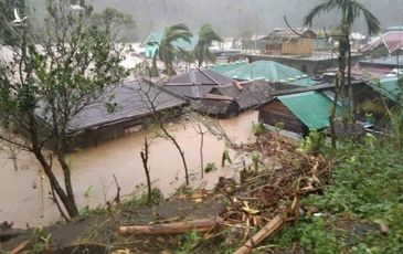 Cảnh tan hoang khi bão Vamco quét qua Philippines
