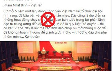 Vạch trần chiêu trò “lộng giả thành chân” trước thềm Đại hội